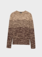%Pto% Combined marbled sweater brown front view