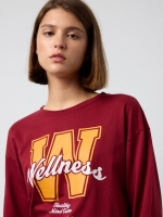 %Pto% T-shirt with print garnet