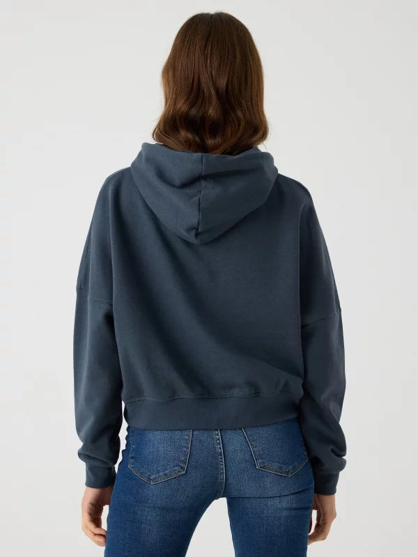 AC/DC hoodie grey middle back view