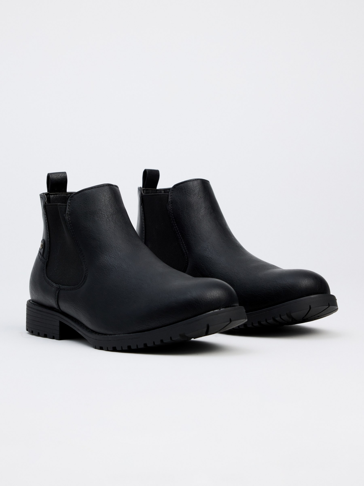 Black chelsea ankle boot black 45º front view