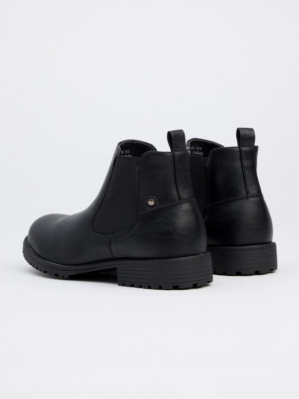 Black chelsea ankle boot black 45º back view