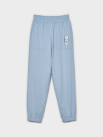%Pto% Pantalón jogger azul estampado azul