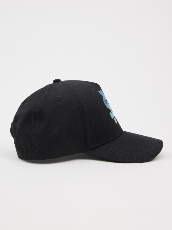 Gradient print cap black 45º middle back view