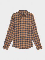 %Pto% Camisa cuadros franela ocre vista frontal