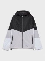 %Pto% Quilted jacket with zip pockets black front view
