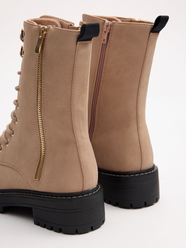 Fashion zipper ankle boots detail view