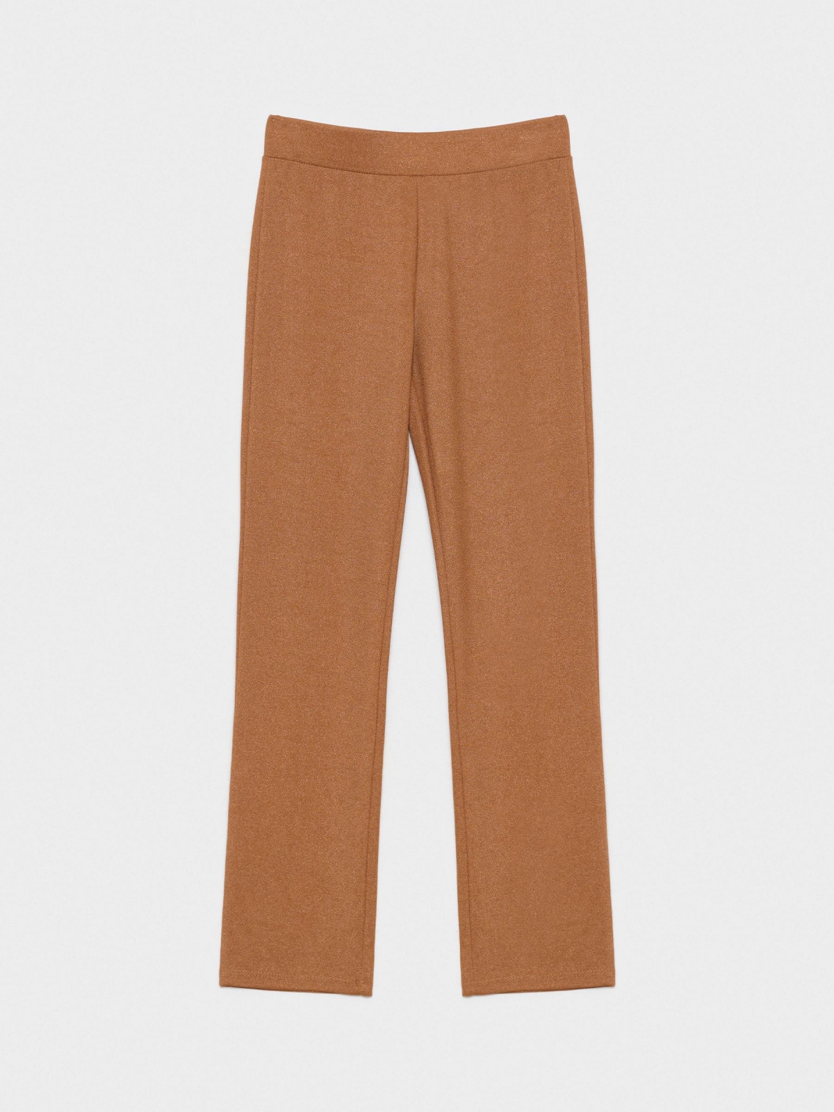  Elastic waist dress pants brown front view