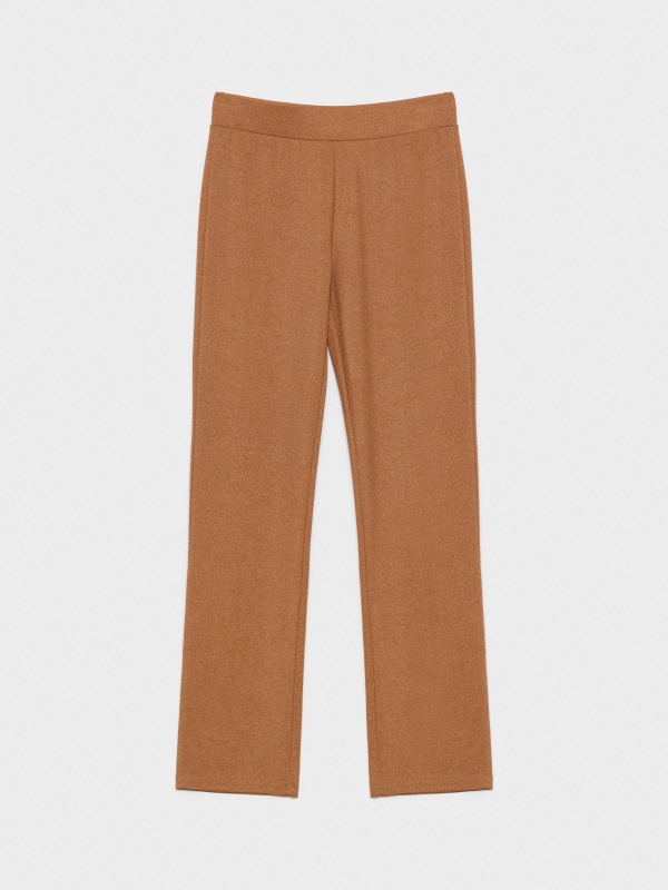  Elastic waist dress pants brown front view