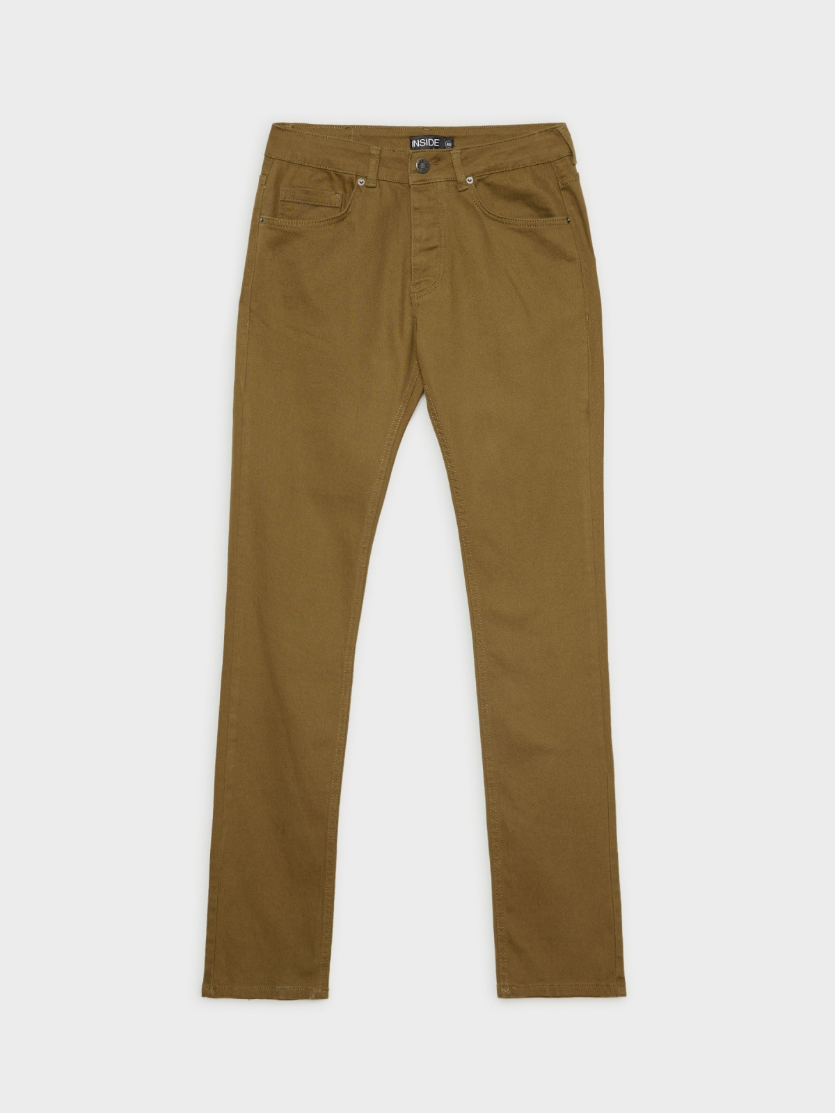  Jeans básico de cinco bolsos camel vista frontal