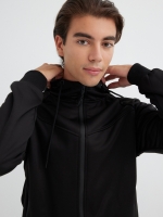 %Pto% Sudadera cremallera texto negro