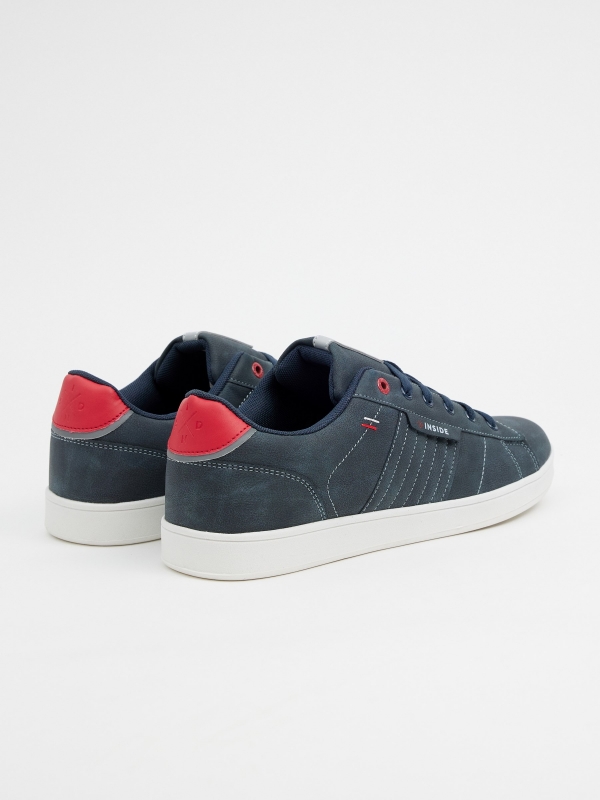 Classic navy blue sneaker navy 45º back view