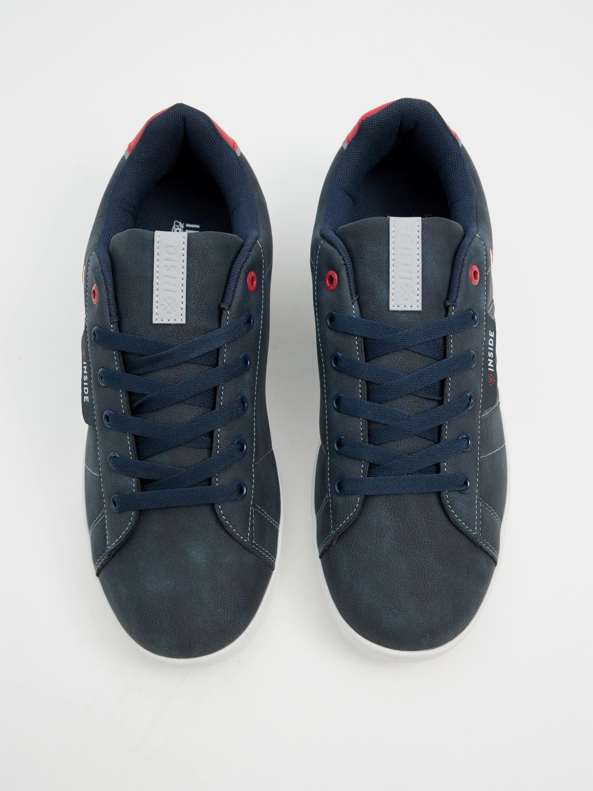 Classic navy blue sneaker navy zenithal view