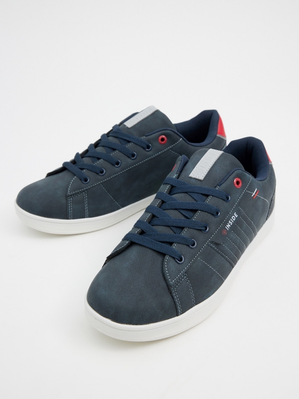 Classic navy blue sneaker navy detail view