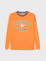 %Pto% T-shirt com estampado laranja