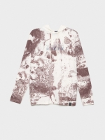 %Pto% Printed t-shirt with adjustable hood white front view