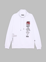 %Pto% Sudadera estampado oriental blanco