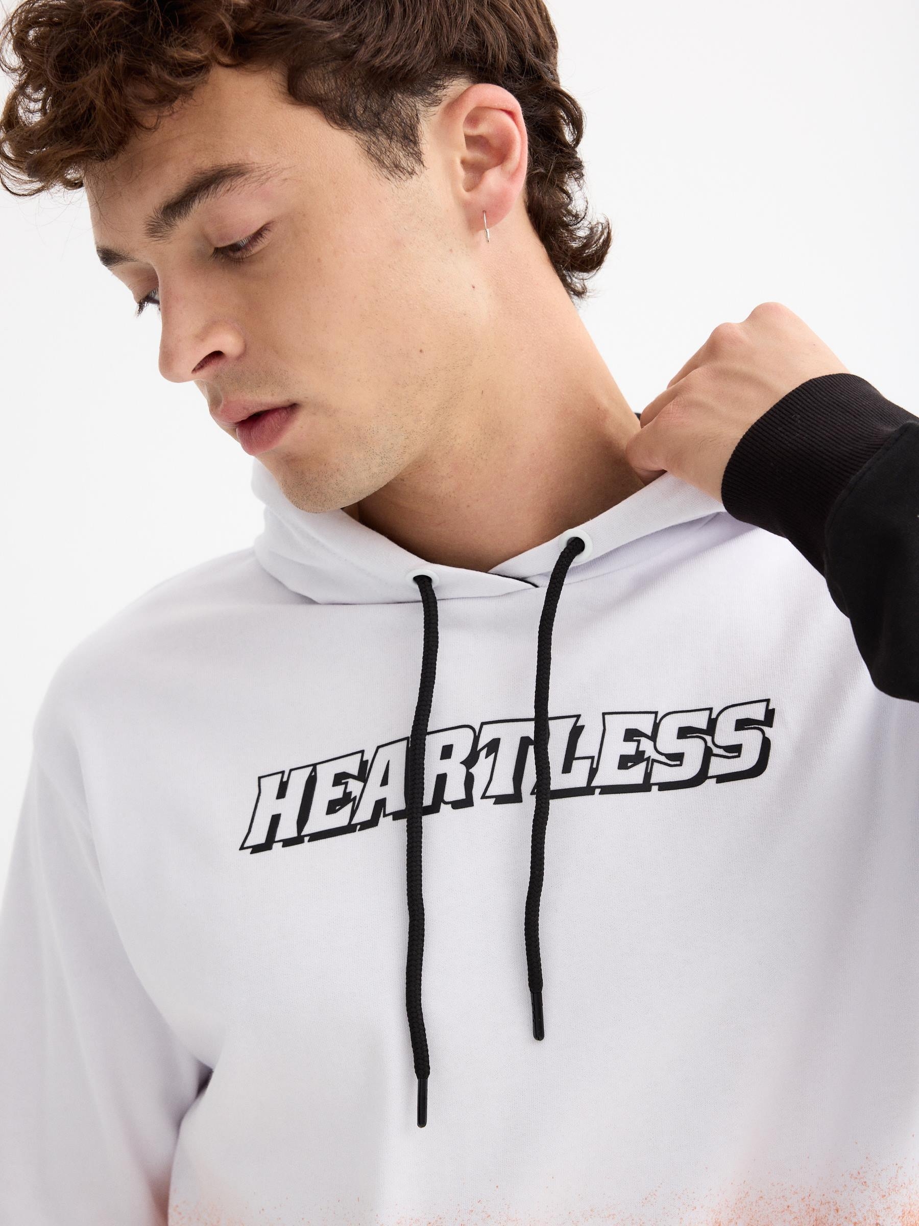 Gradient print sweatshirt white middle front view