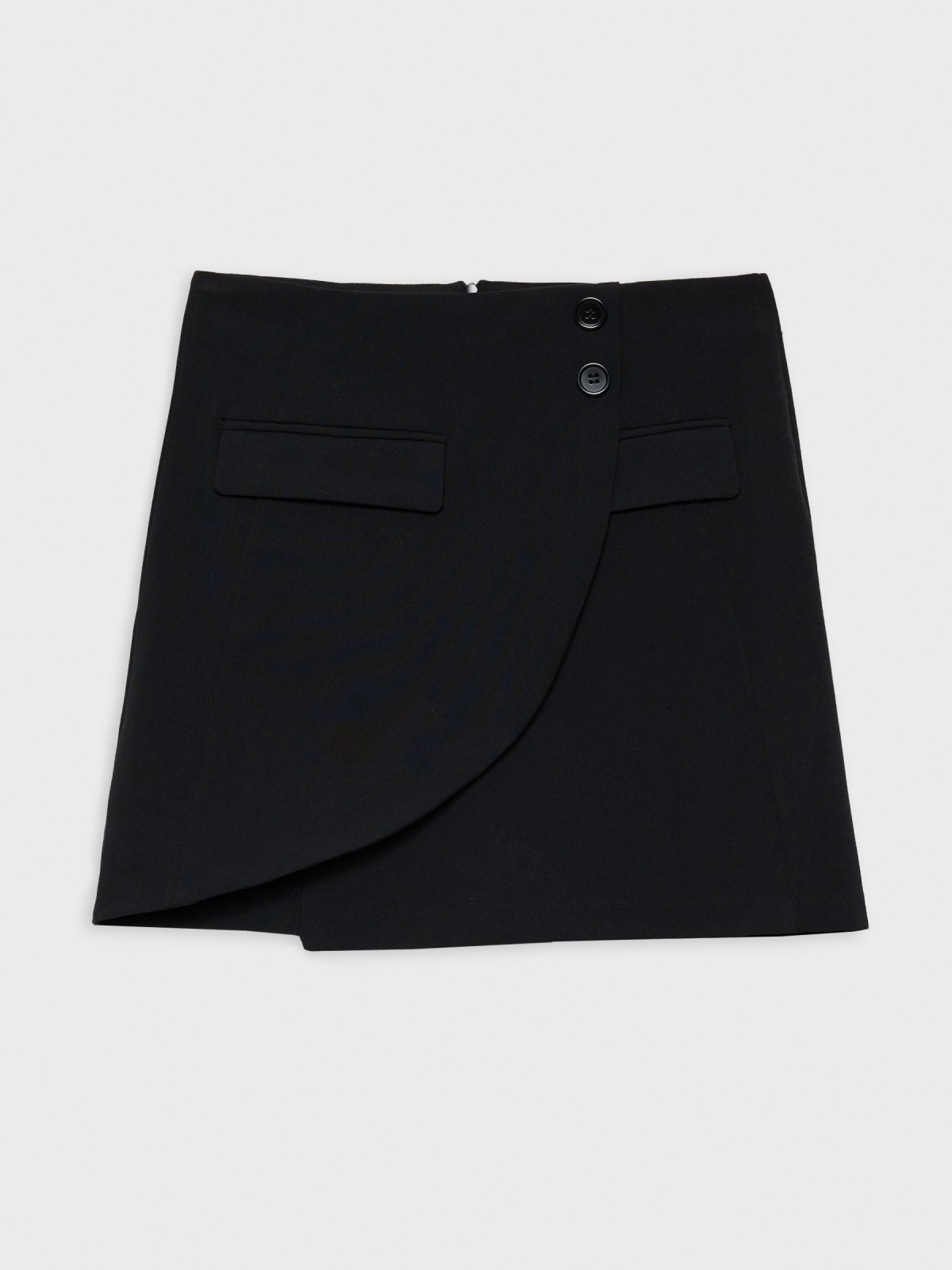  Tailored wrap skirt black