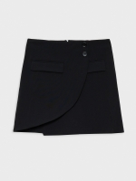 %Pto% Falda cruzada tailoring negro
