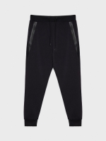 %Pto% Calça jogger preta com bolsos preto vista frontal