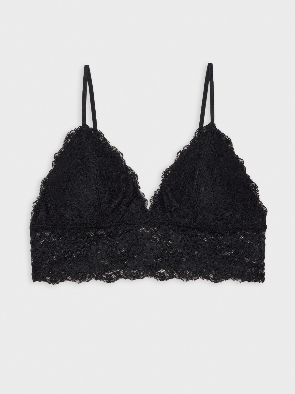 Sutiã bralette de renda preta preto