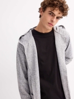 %Pto% Open jacket with hood grey