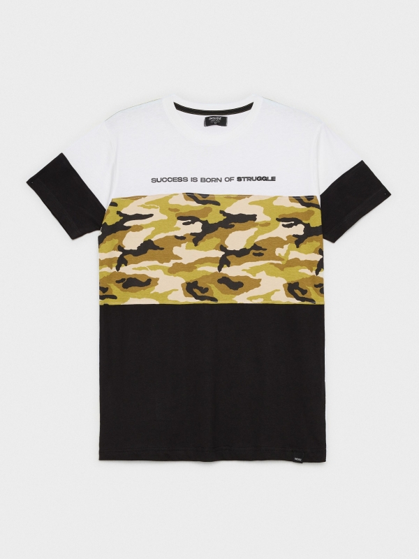  Camouflage print t-shirt white