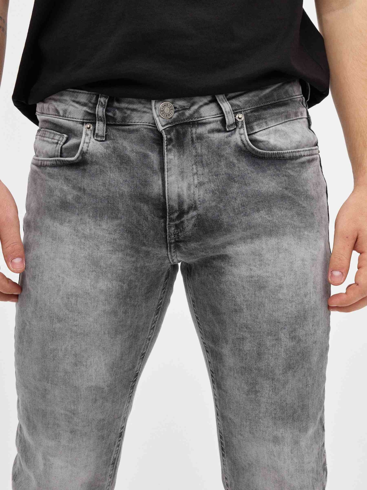 Jeans Slim grises gris oscuro vista detalle