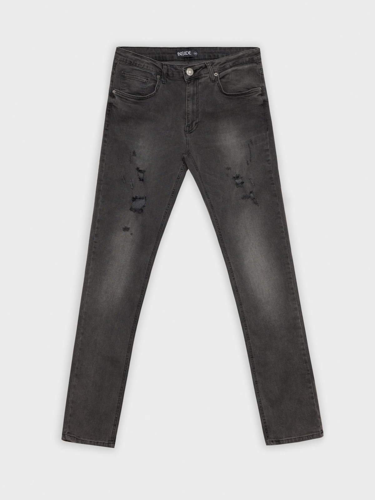  Jeans Slim Gris gris oscuro