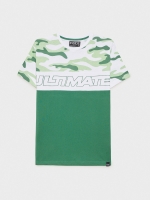 %Pto% T-shirt Multi-impressão verde