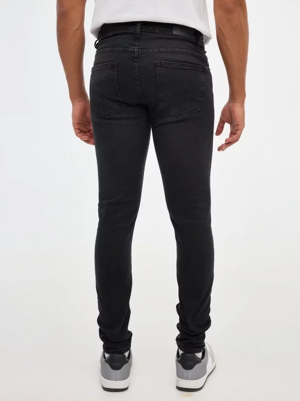 Calças de ganga preto skinny preto vista meia traseira