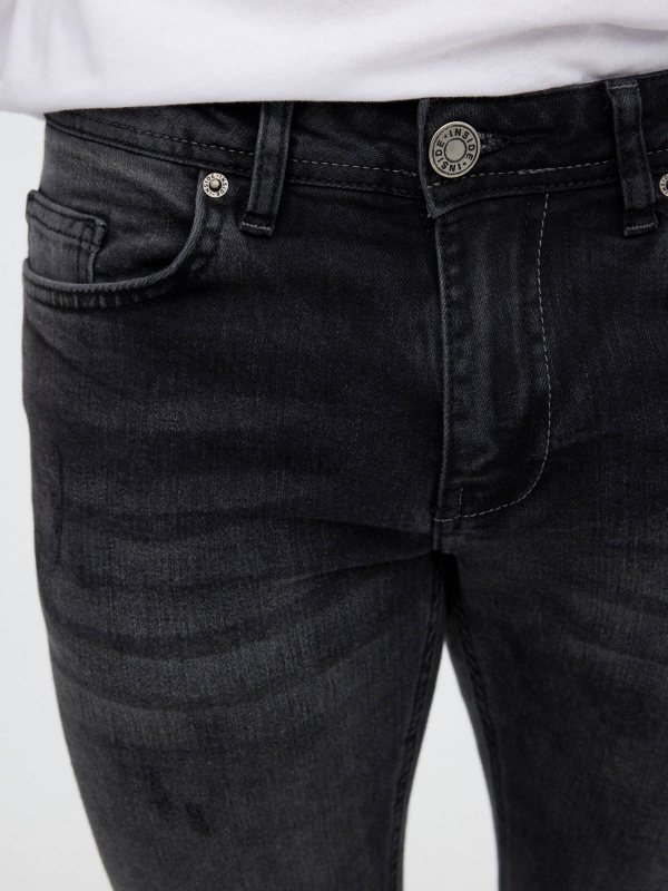 Super slim jeans dark grey detail view