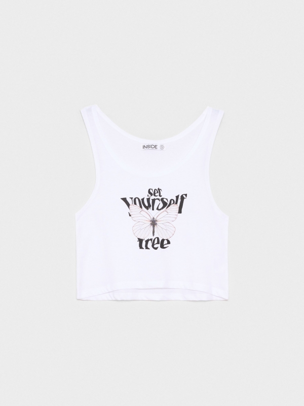  Camiseta tirantes Set Yourself blanco