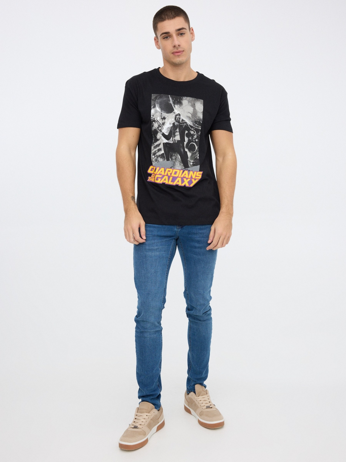 Camiseta Guardians of the Galaxy negro vista general frontal