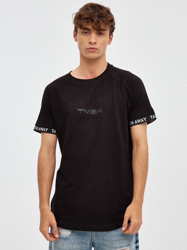 Breath Away T-shirt black middle front view