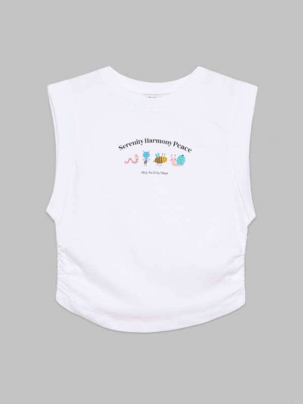  T-shirt Serenity Harmony Peace branco