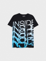 %Pto% INSIDE print T-shirt black