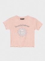 %Pto% Camiseta crop curly sol rosa claro