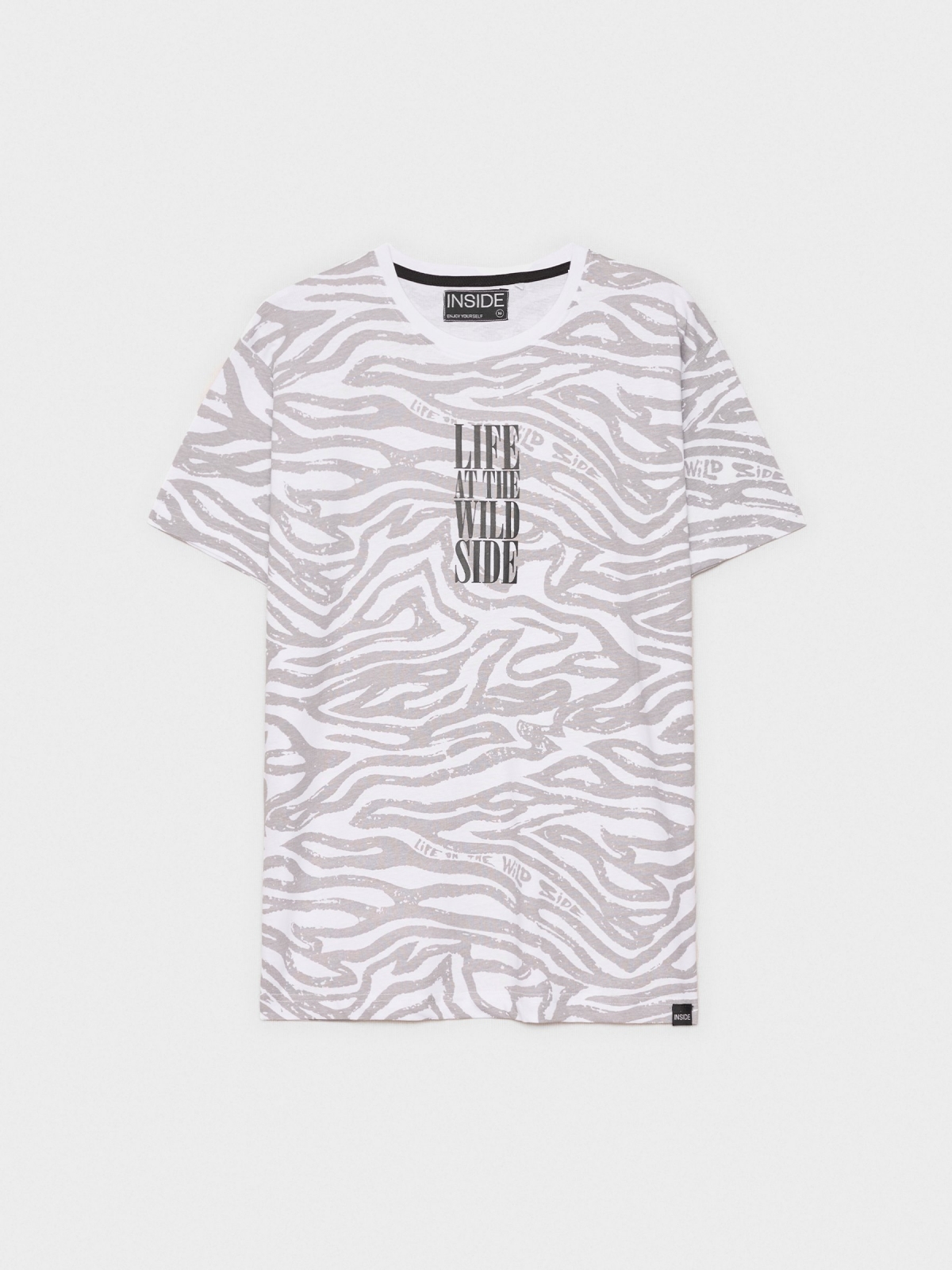 %Pto% T-shirt de impressão gráfica branco