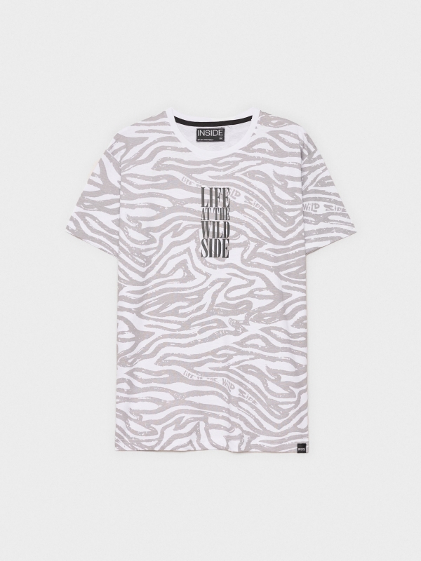  Camiseta print con gráfico blanco