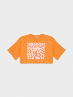%Pto% Camiseta crop gratitude naranja caldera