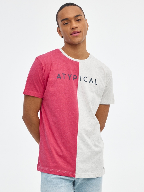 Camiseta ATYPICAL rojo vista media frontal