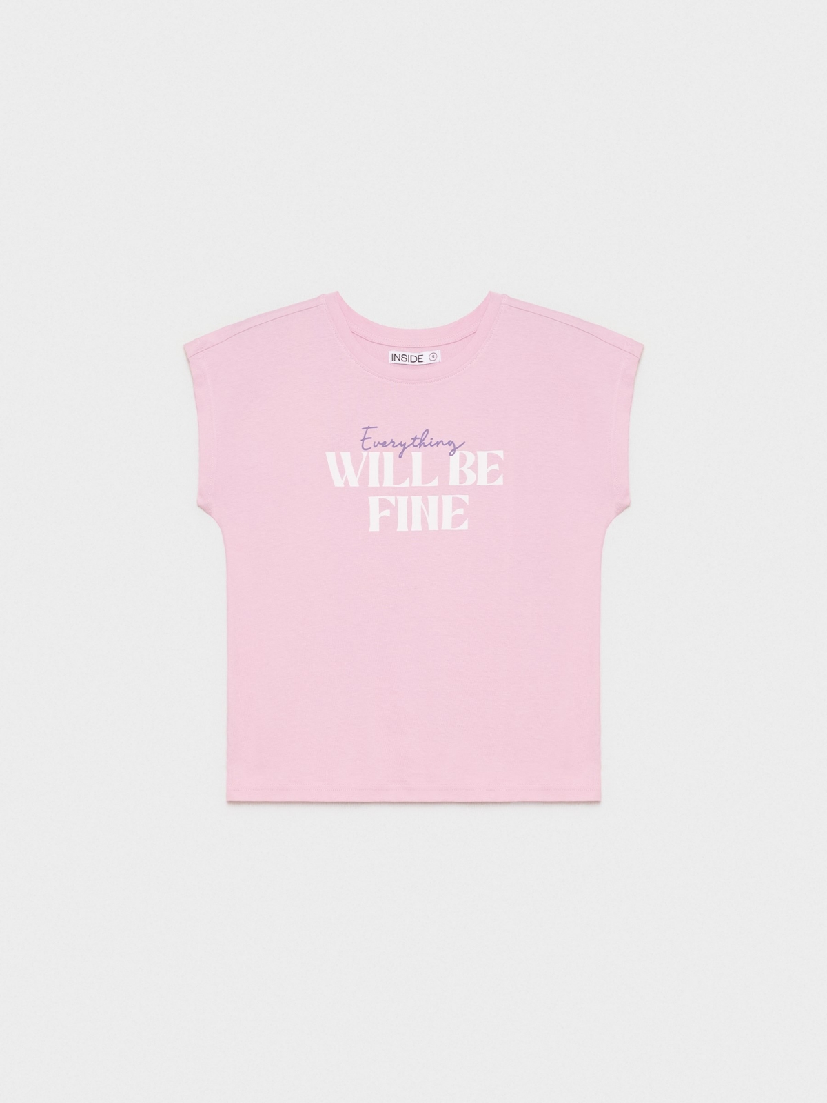  Camiseta Will Be Fine malva