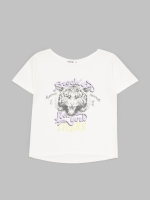 %Pto% Camiseta grafico Tigers blanco roto