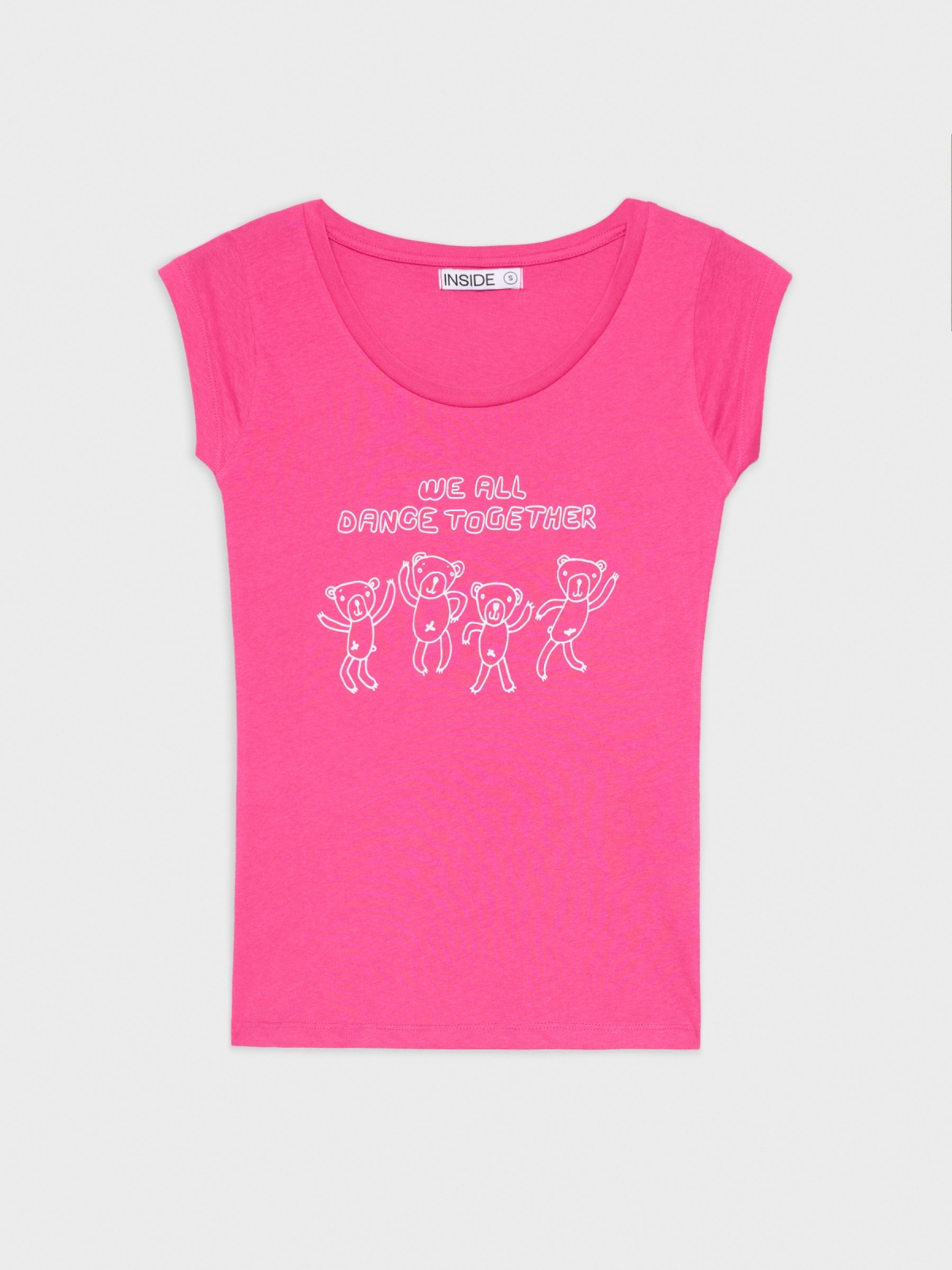  Camiseta con estampado magenta