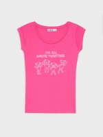 %Pto% T-shirt with print magenta