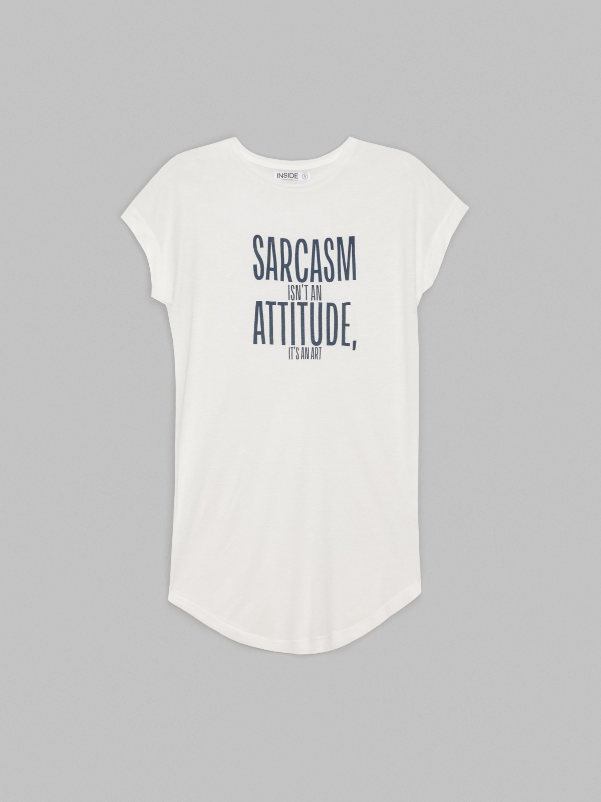  Camiseta Sarcasm blanco roto