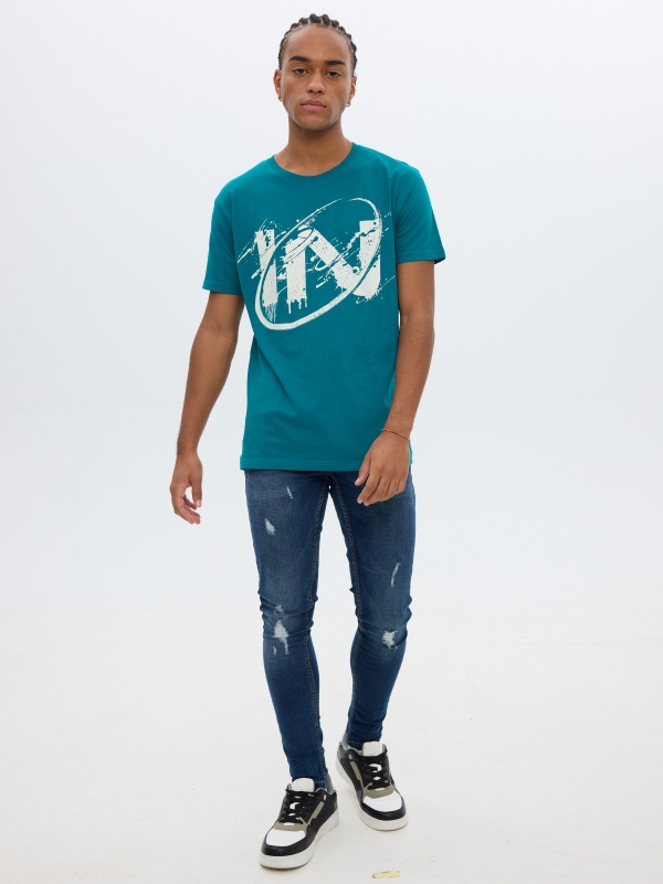 Camiseta estampado inside esmeralda vista general frontal