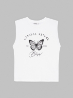 %Pto% Camiseta con estampado blanco