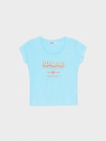 %Pto% Camiseta crop Sunsetclub azul claro